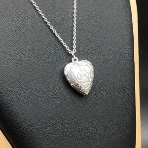 Sterling Silver Heart Locket Paw Necklace Anniversary Birthday Gift